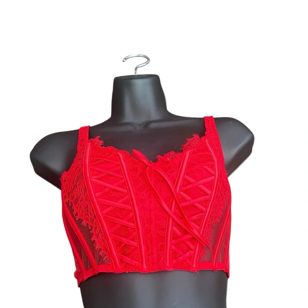 Victoria‎ Secret Dream Angels Elegant Red Lace Bralette Size XS